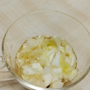 だしまろ酢で作る塩昆布キャベツ